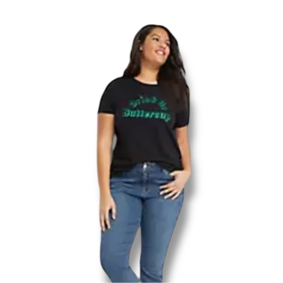 LANE BRYANT Drink Up Buttercup Graphic Tee - Black/Green Plus 18/20 - Picture 11 of 11